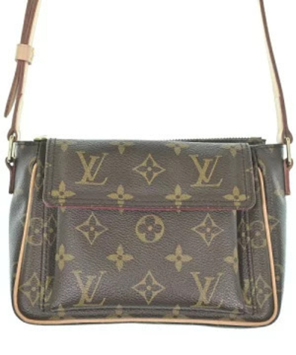 Louis Vuitton Shoulder Bag Brown Beige Cream All over